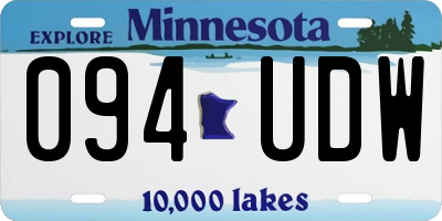 MN license plate 094UDW