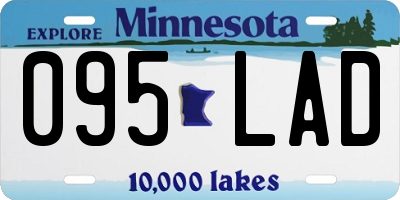 MN license plate 095LAD