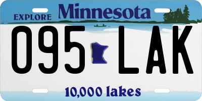 MN license plate 095LAK