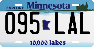 MN license plate 095LAL