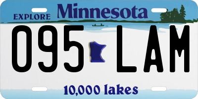 MN license plate 095LAM