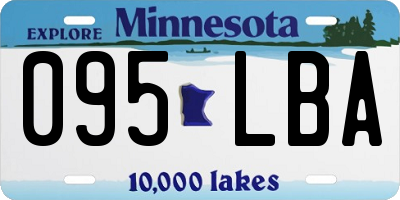 MN license plate 095LBA