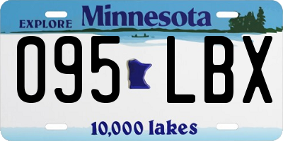MN license plate 095LBX