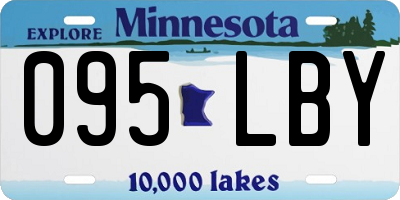 MN license plate 095LBY