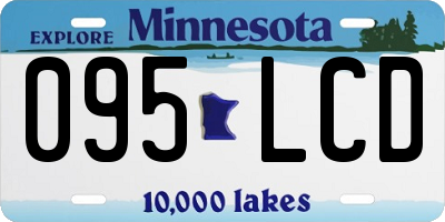 MN license plate 095LCD