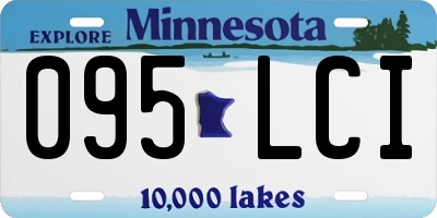 MN license plate 095LCI