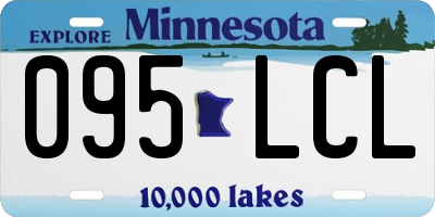 MN license plate 095LCL