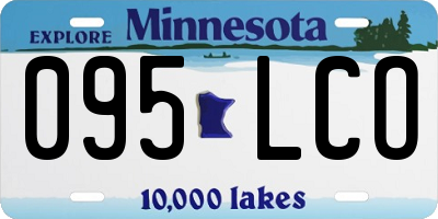 MN license plate 095LCO