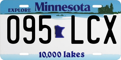 MN license plate 095LCX