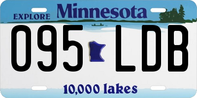 MN license plate 095LDB