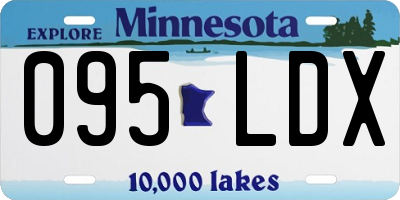 MN license plate 095LDX