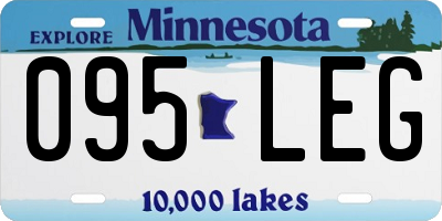 MN license plate 095LEG