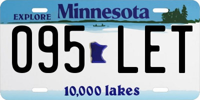 MN license plate 095LET