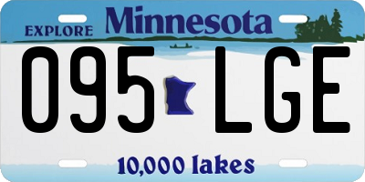 MN license plate 095LGE