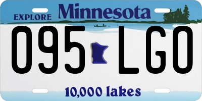 MN license plate 095LGO