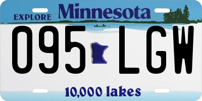 MN license plate 095LGW