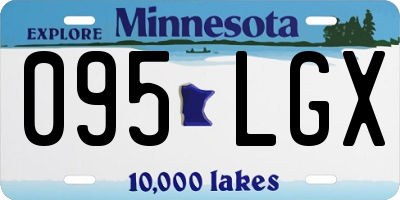 MN license plate 095LGX
