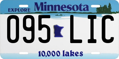 MN license plate 095LIC