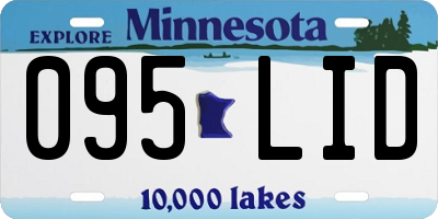 MN license plate 095LID