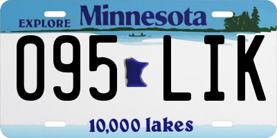 MN license plate 095LIK