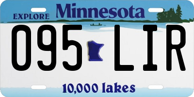 MN license plate 095LIR