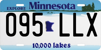 MN license plate 095LLX