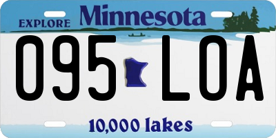 MN license plate 095LOA