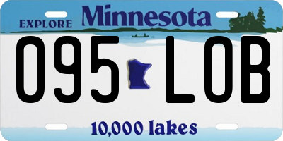 MN license plate 095LOB