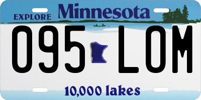 MN license plate 095LOM