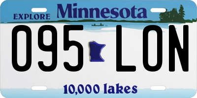 MN license plate 095LON