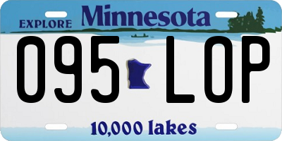 MN license plate 095LOP