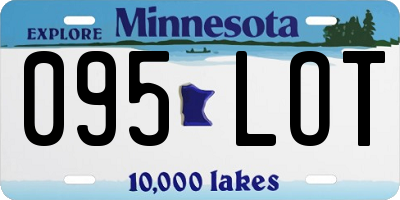 MN license plate 095LOT