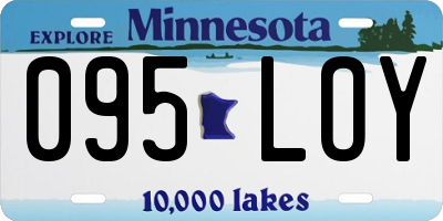 MN license plate 095LOY