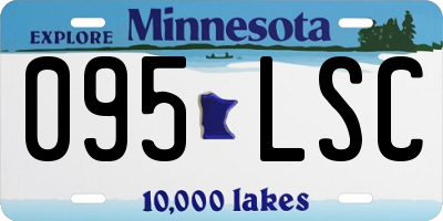 MN license plate 095LSC