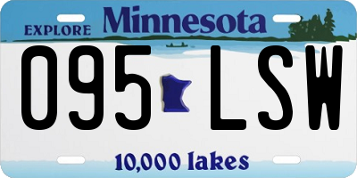 MN license plate 095LSW
