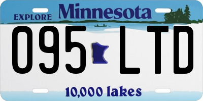 MN license plate 095LTD