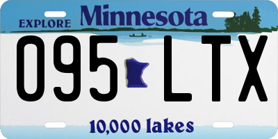 MN license plate 095LTX