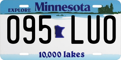MN license plate 095LUO