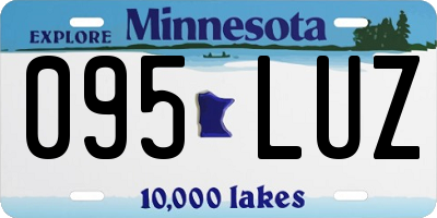 MN license plate 095LUZ