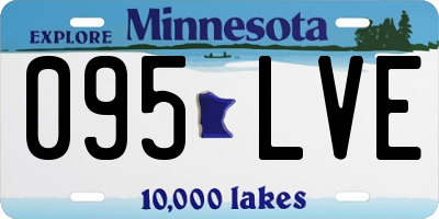 MN license plate 095LVE