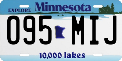 MN license plate 095MIJ