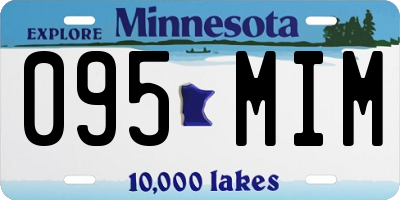 MN license plate 095MIM