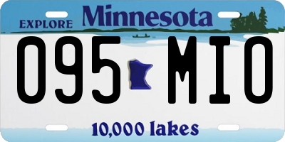 MN license plate 095MIO