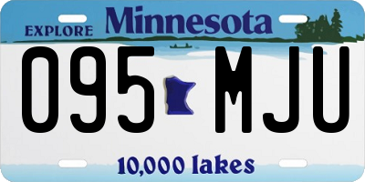 MN license plate 095MJU