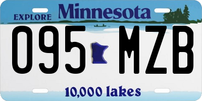 MN license plate 095MZB