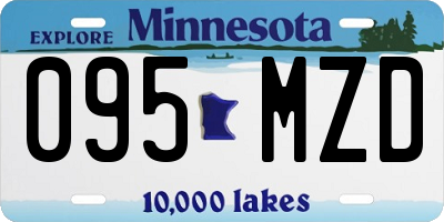 MN license plate 095MZD