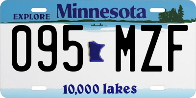 MN license plate 095MZF