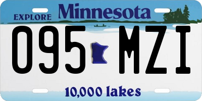 MN license plate 095MZI