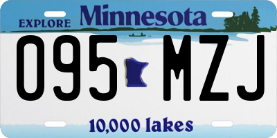 MN license plate 095MZJ