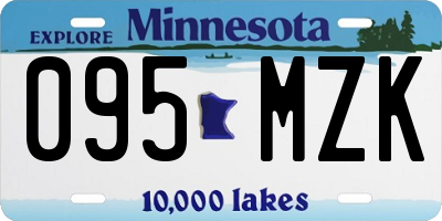 MN license plate 095MZK